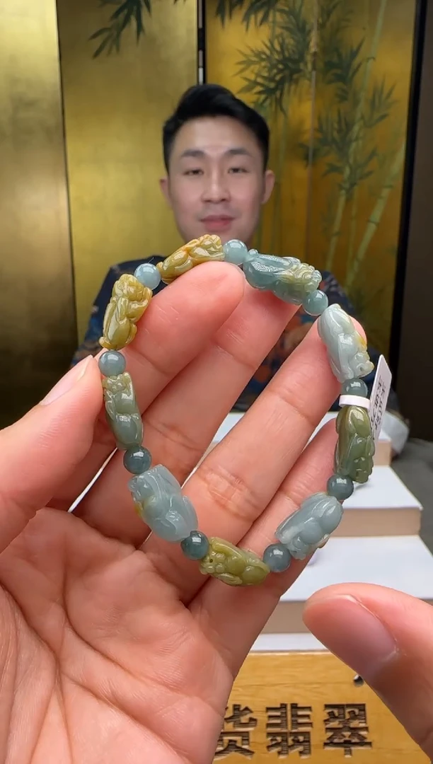 未镶嵌手串翡翠多样性发其一XM@@960Q3J07642