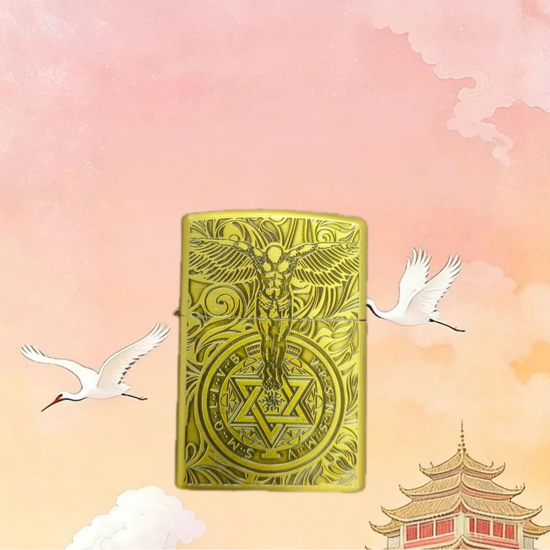 天使之翼防风打火机男士送男友达人无油