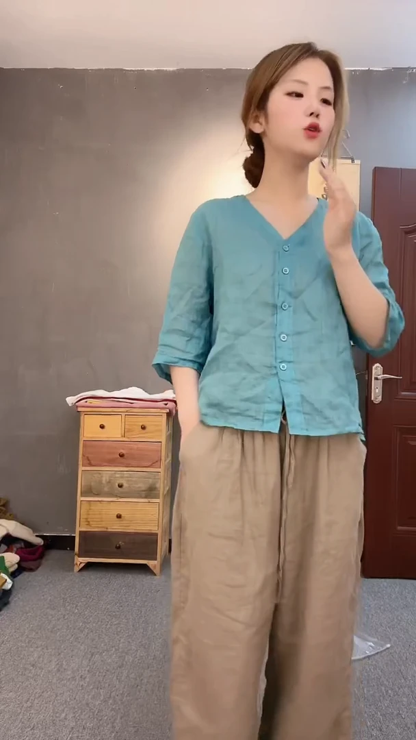 特价苎麻开衫外套