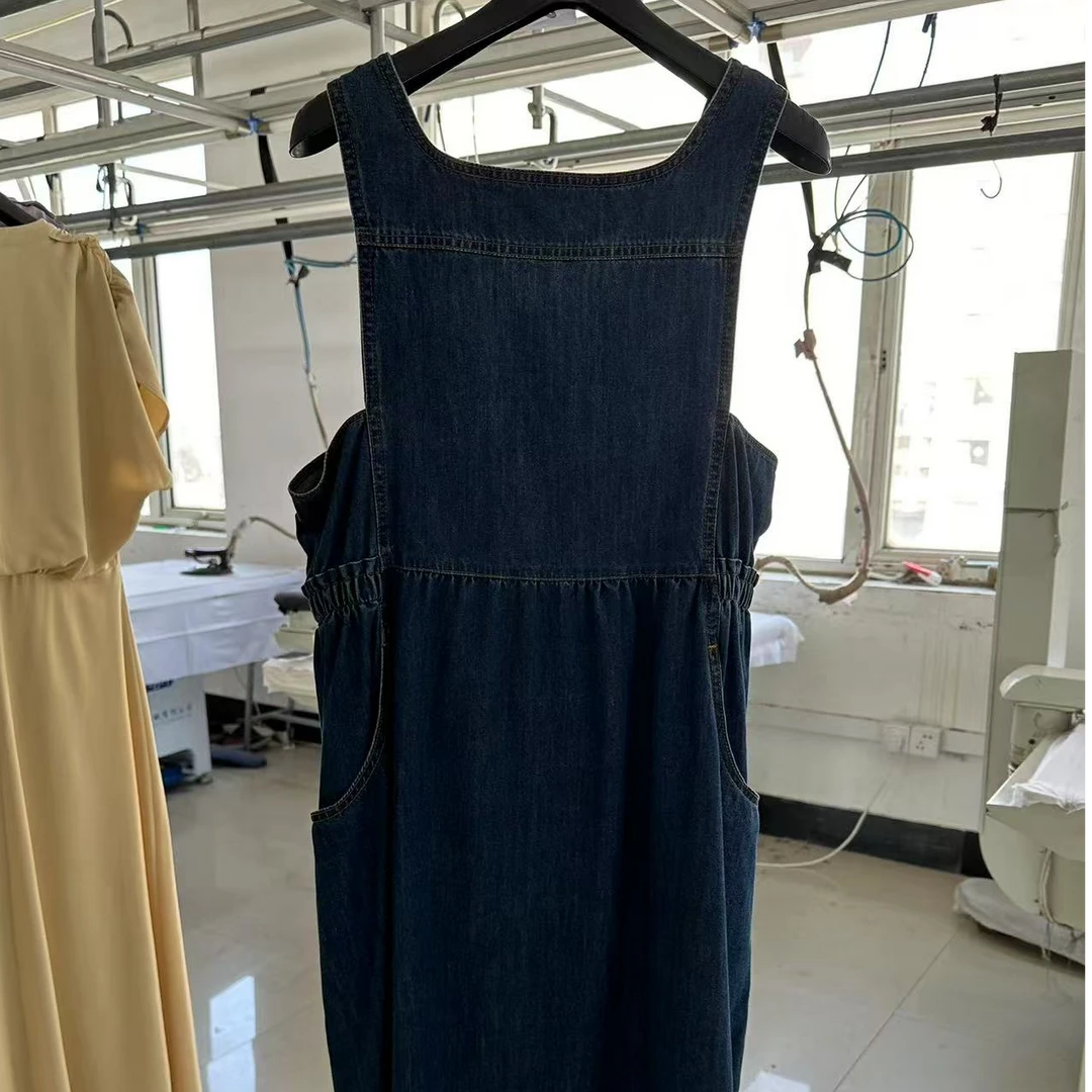 牛仔背带连衣裙无袖牛仔裙女