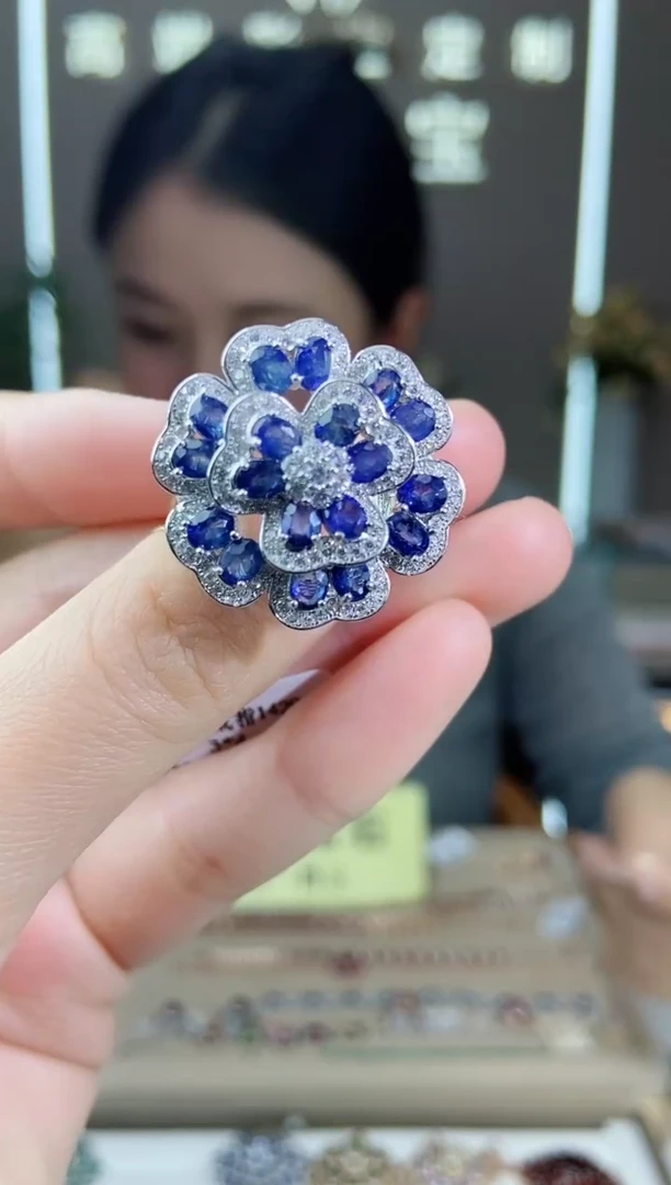 【闪购商品】蓝宝石手饰银S925镶嵌手饰