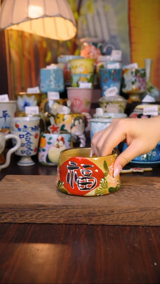 摆件泥垚手作 景德镇手工手绘器物