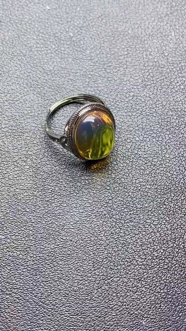 合金琥珀戒指戒指