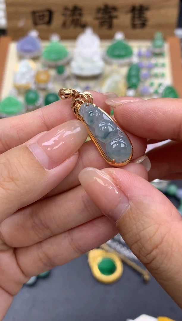 【闪购商品】翡翠颈饰18K金镶嵌134-中国好珍宝