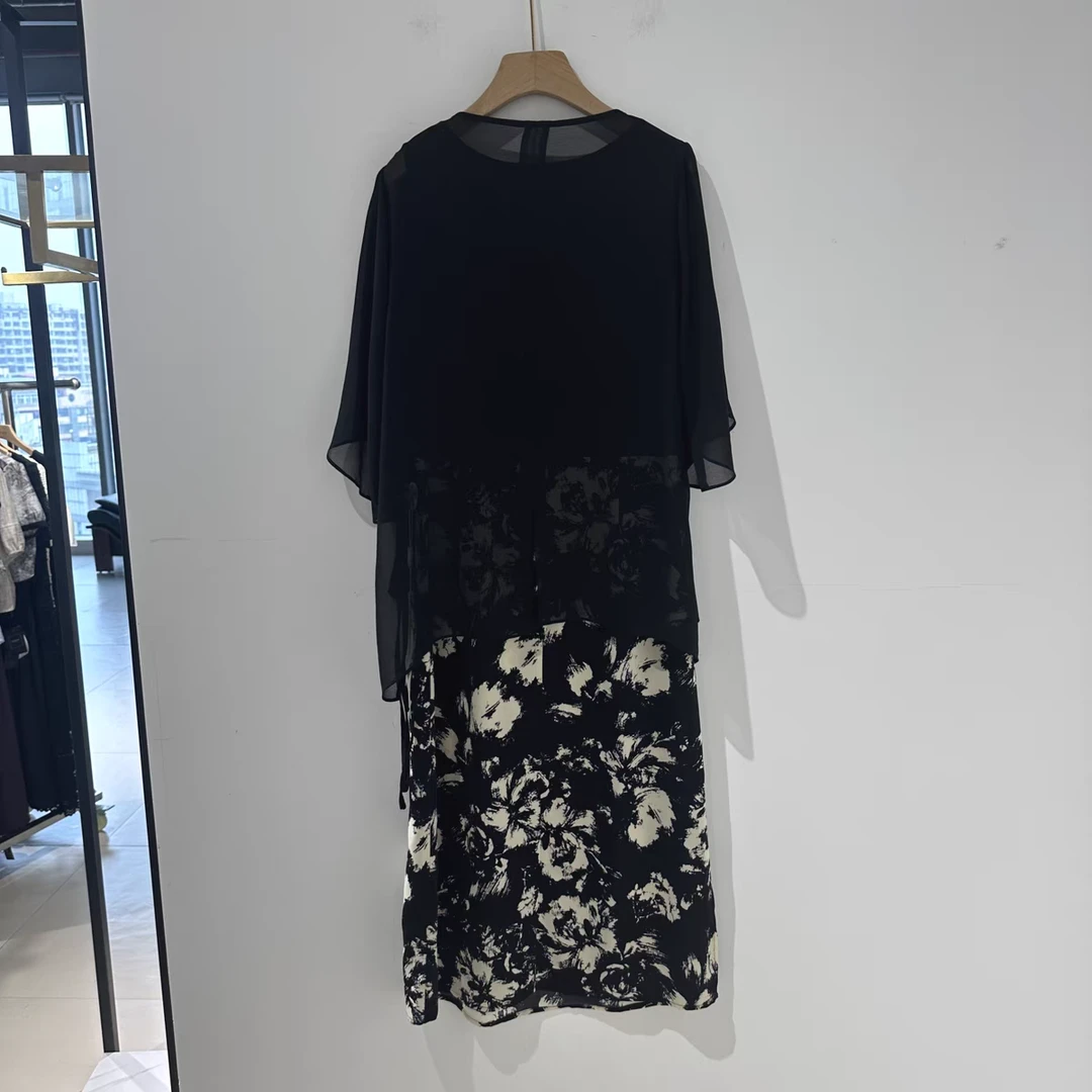 （女王范）820飞飞袖假两件连衣裙117cm