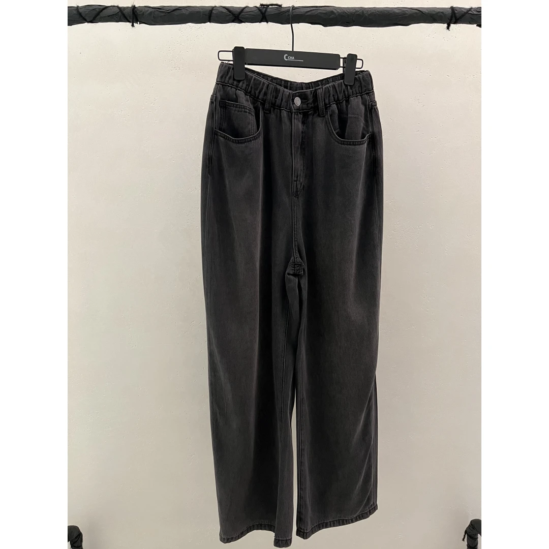 松紧腰牛仔裤 J24K063