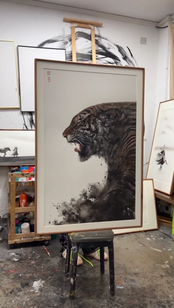 【闪购商品】丙烯画画江湖精装水墨虎