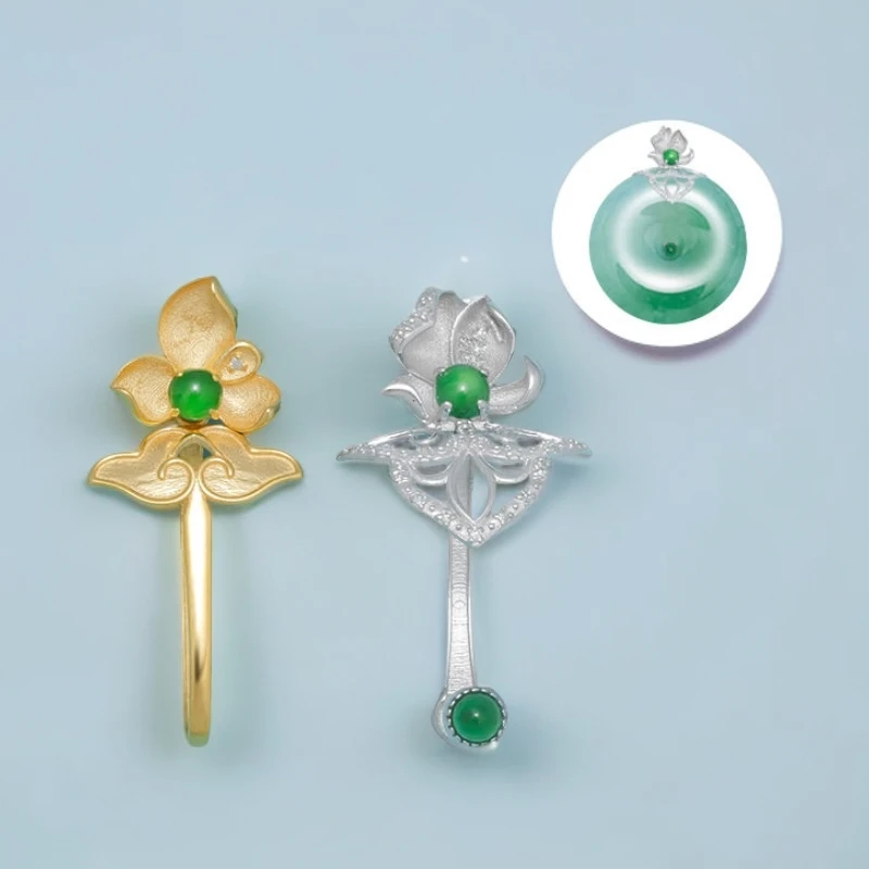 扣头色蛋面扣夹扣吊坠瓜子扣18K平安扣diy配件固定卡扣小号万能扣