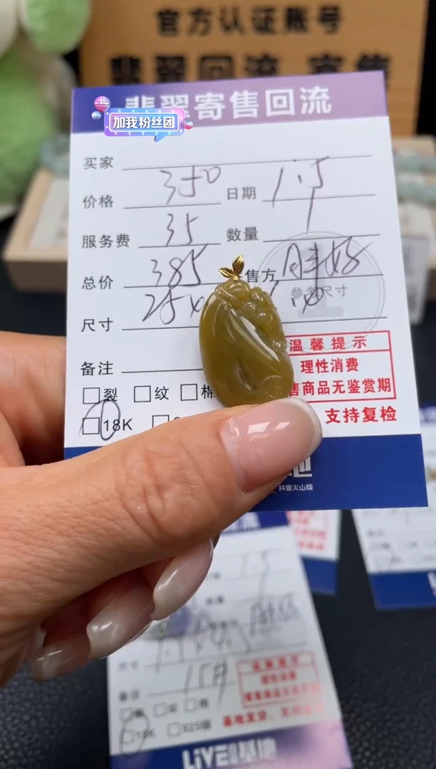 颈饰18K金镶嵌翡翠10153063