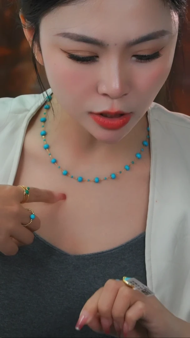 【闪购商品】绿松石项链银S925镶嵌发货一件