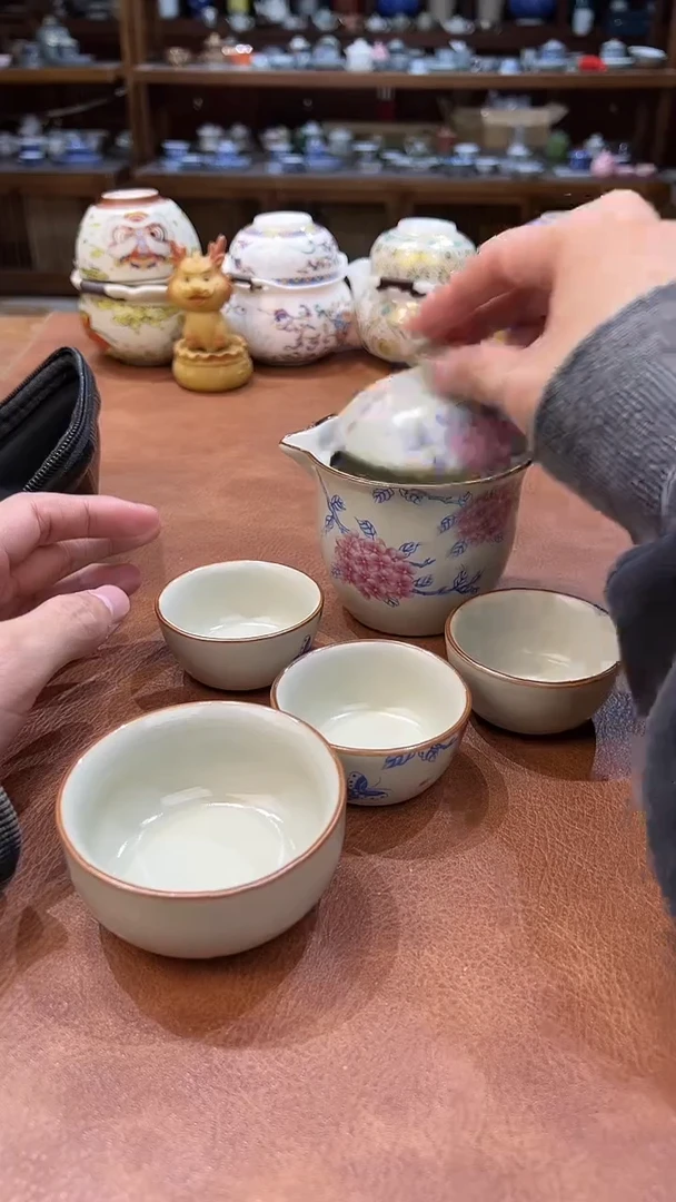 真的很便宜会开片的旅行茶具