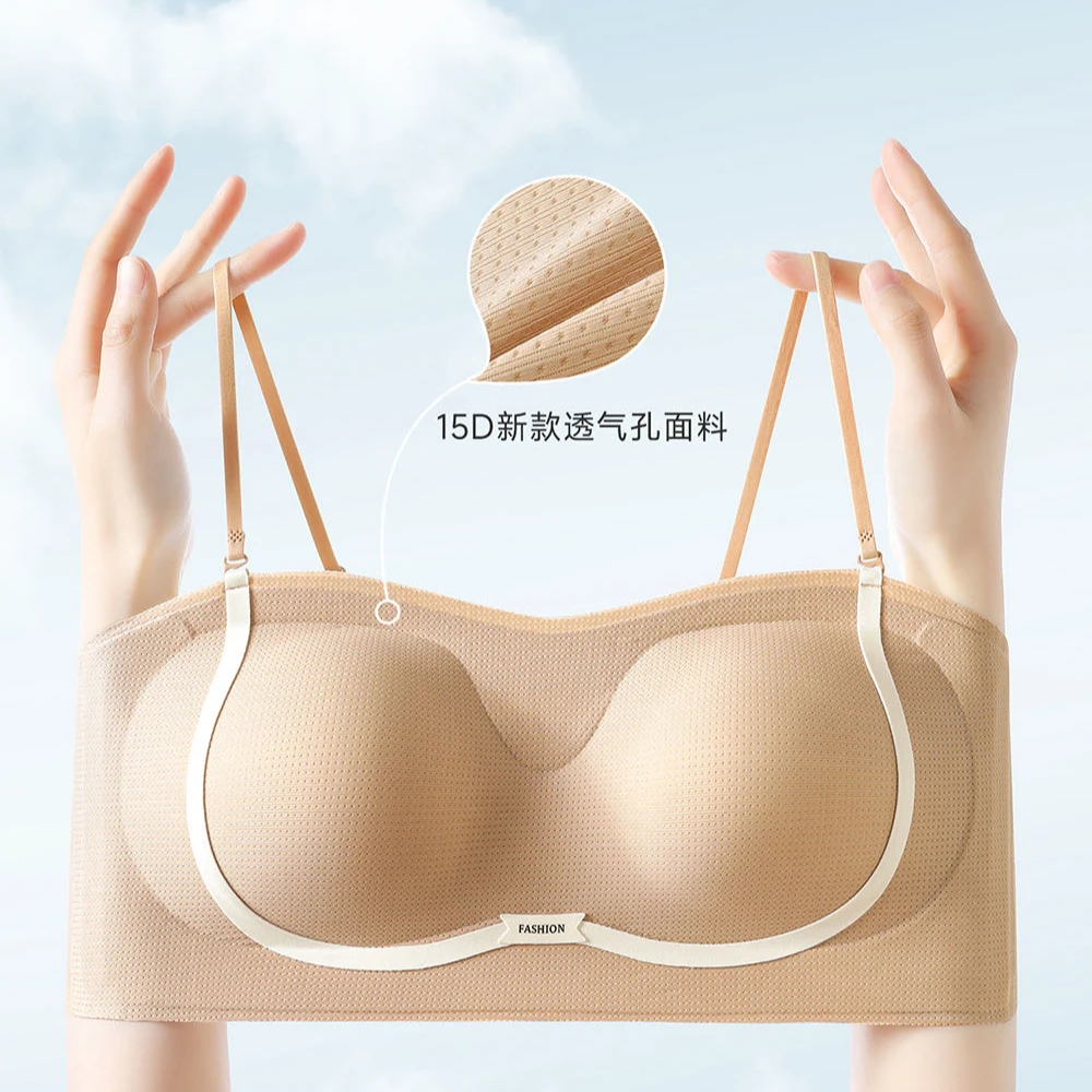 泡妈童装【U型防走光】透气抹胸女生设计 背心295