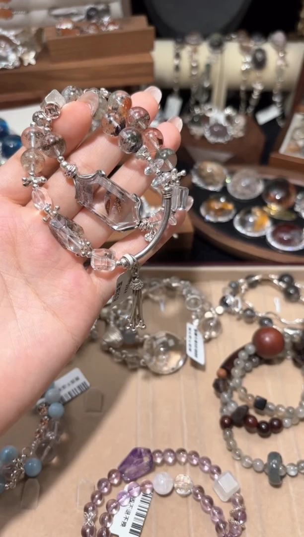 银S925镶嵌手链水晶b*幽灵