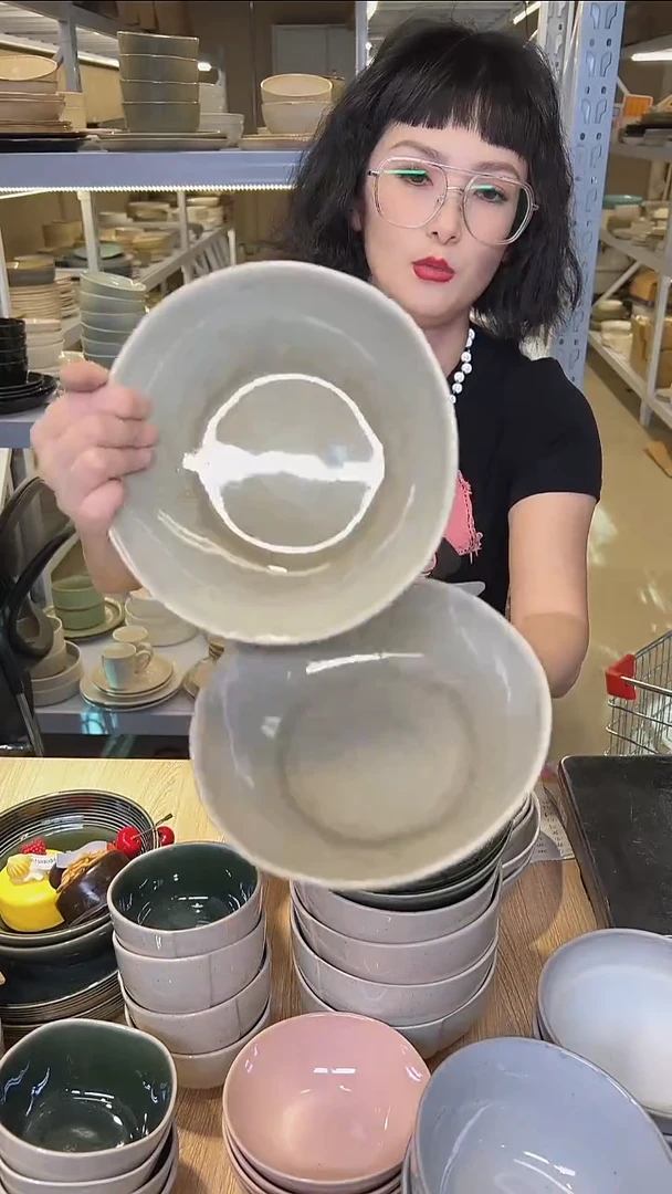瓷237外贸尾货高温釉下彩陶瓷餐具默认微瑕
