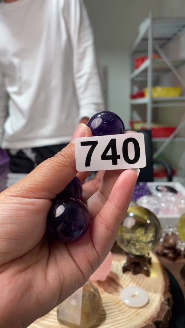 未镶嵌水晶大型摆件（非配饰）紫水晶球多样性发其一740 24-26M