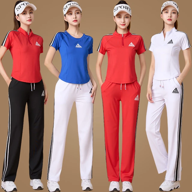 广场舞服装短袖运动套装健身操速干跳舞衣春夏季新款舞蹈服曳步舞