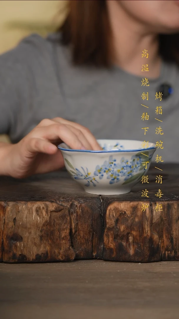 瓷片景德镇高温釉下彩可微波烤箱洗碗机