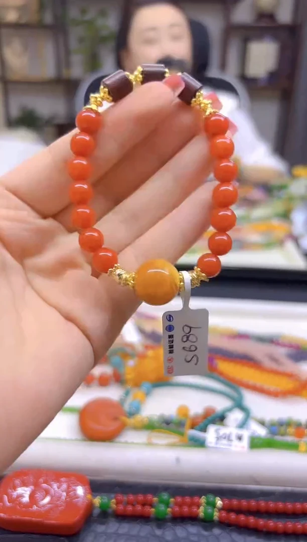 未镶嵌手链南红玛瑙DIY款S689