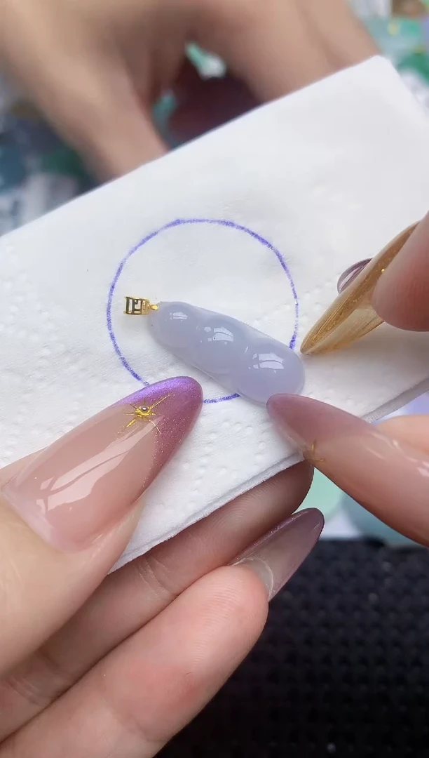 翡翠18K金镶嵌颈饰   天然翡翠A货  百元以上9米证书费自理