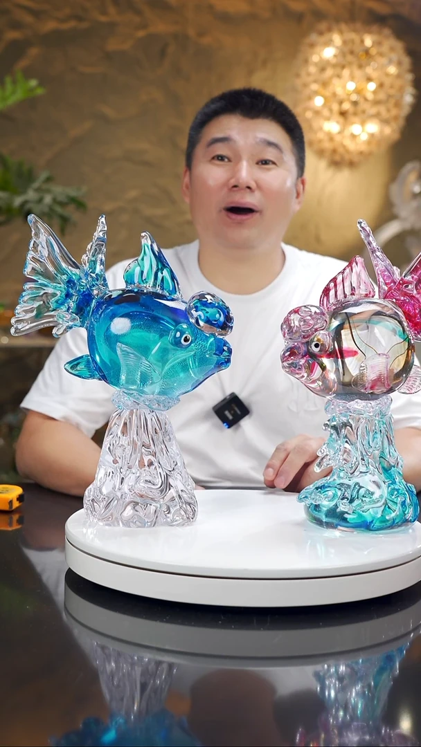 福利特惠设计款金鱼摆件一对