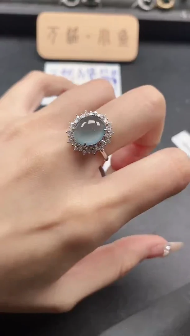 银S925镶嵌戒指翡翠51151