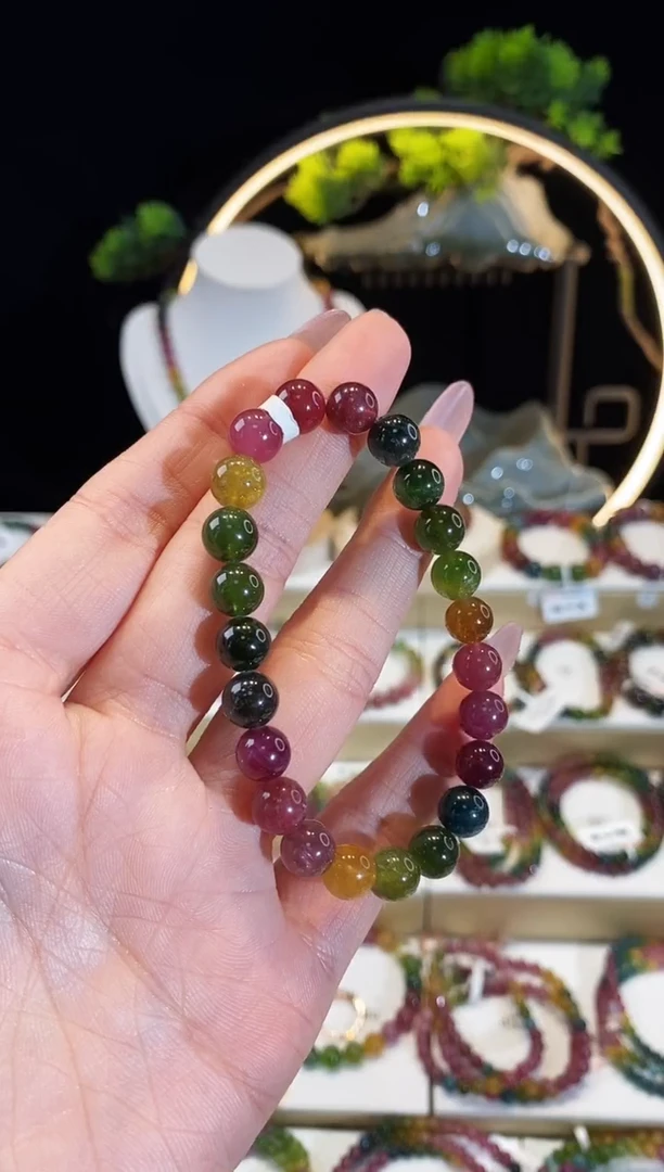 【闪购商品】碧玺手串未镶嵌G2148素圈颜色微差