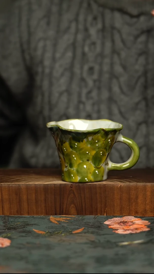 杯釉下彩手工手绘同款陶器