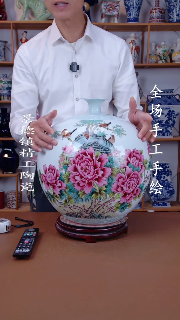 瓶景德镇手工手绘陶瓷摆件89