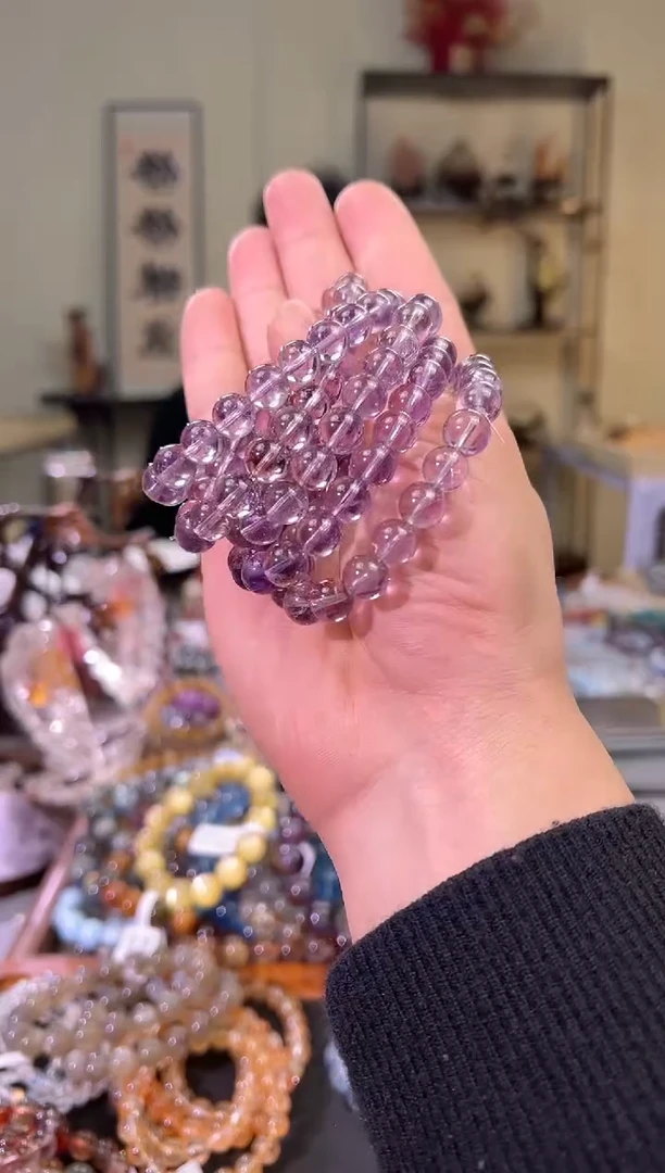 【闪购商品】紫晶手串未镶嵌9+mm巴西天空之境（多样性发其一）