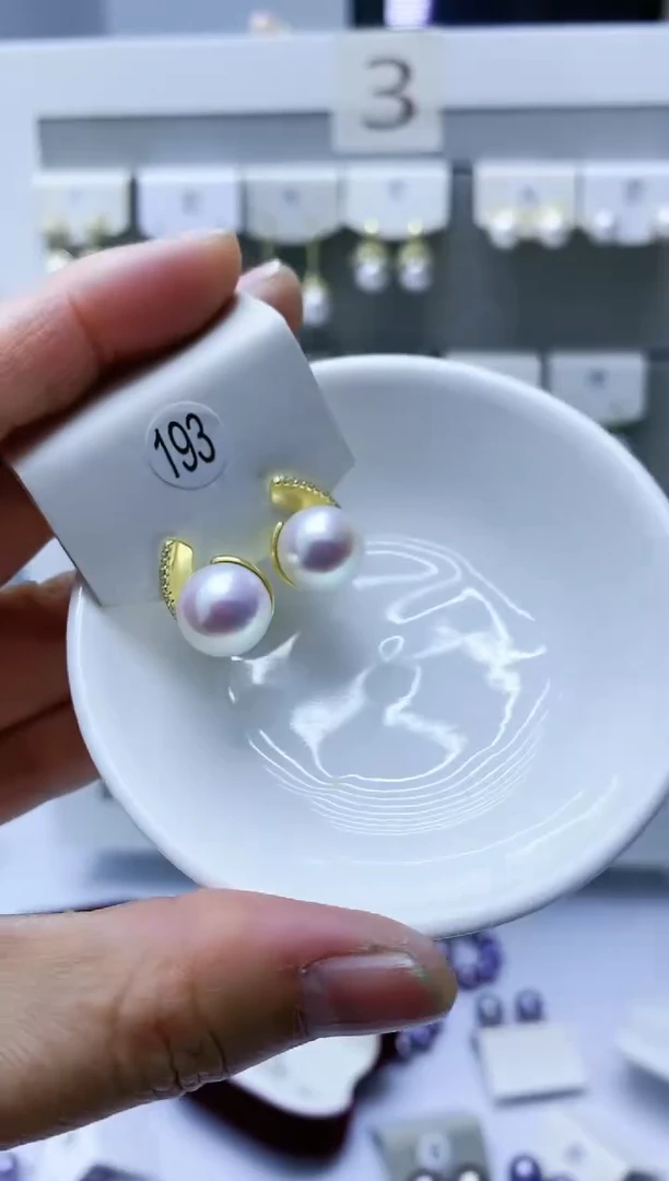 【闪购商品】淡水珍珠耳饰银S925镶嵌193