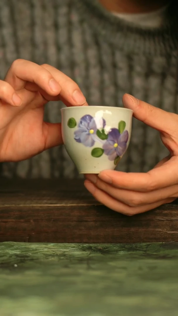 瓷器青诗集手工手绘瓷器