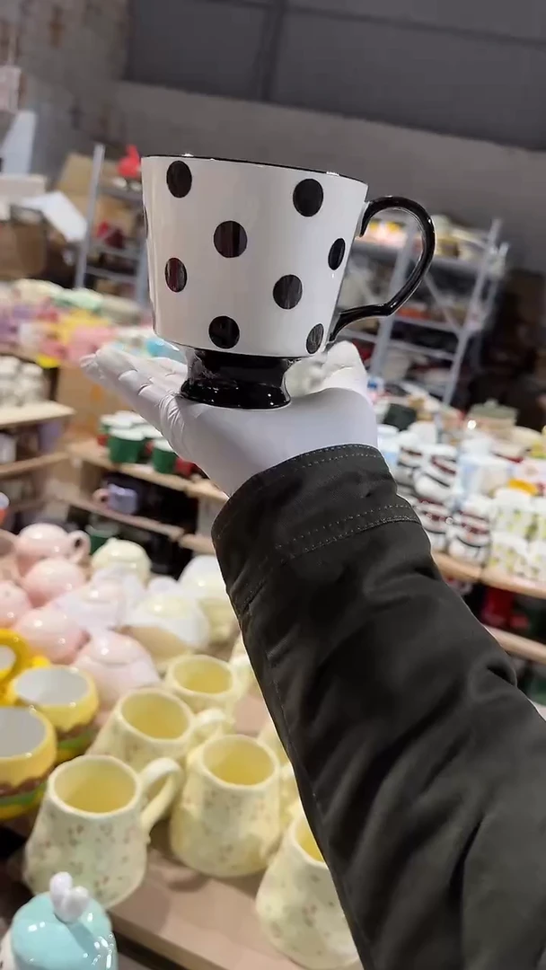 陶瓷波点杯子微瑕 凑满20元包邮