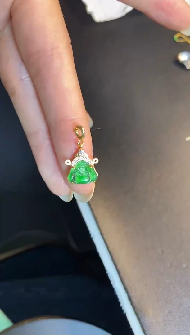 吊坠(不含链)银S925镶嵌翡翠1