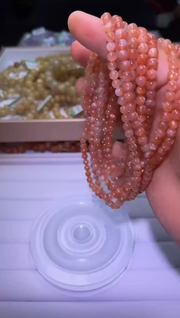 手串未镶嵌日光石J053-5mm金太阳多圈-多样性发其一