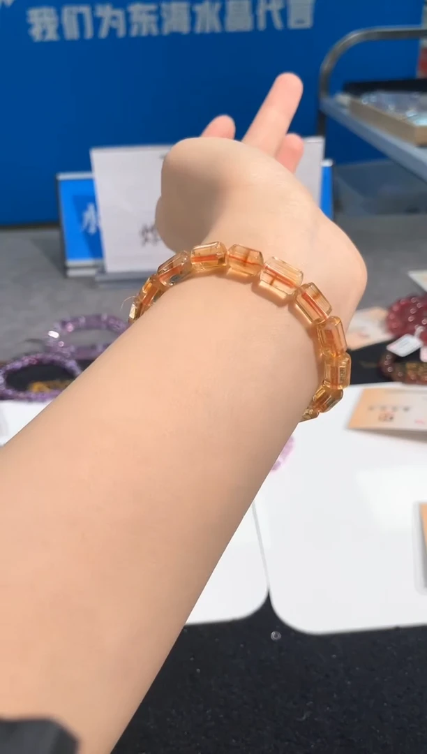 【闪购商品】水晶手链未镶嵌118号黄塔单圈