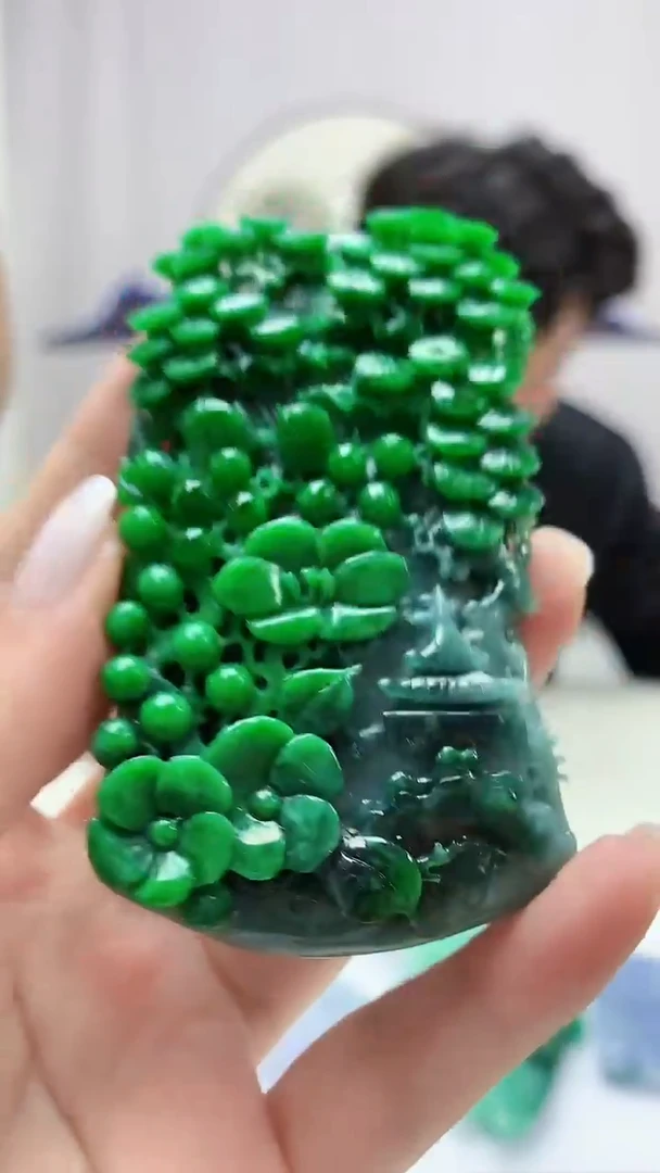 定制翡翠未镶嵌5145ms-毛货181山水