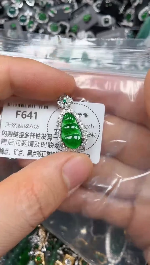 颈饰未镶嵌翡翠F641吊坠