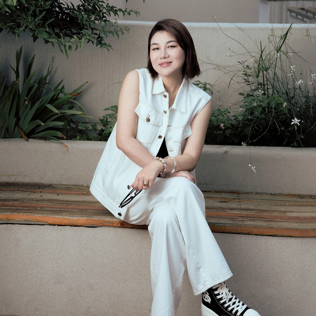 PLUSMALL云野拾光 莱赛尔棉混纺明线马甲牛仔裤套装PLUS2507184AB