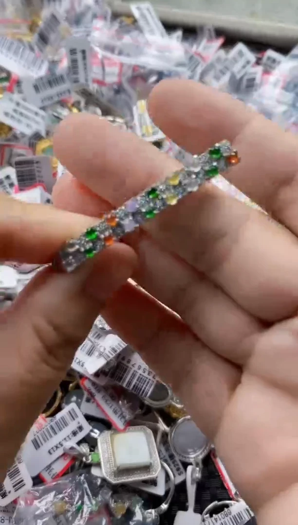 翡翠戒指银S925镶嵌4444---9