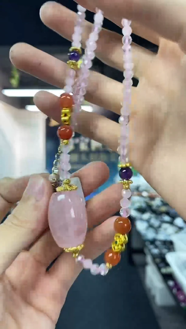 项链未镶嵌水晶多样性发其一颜色微差