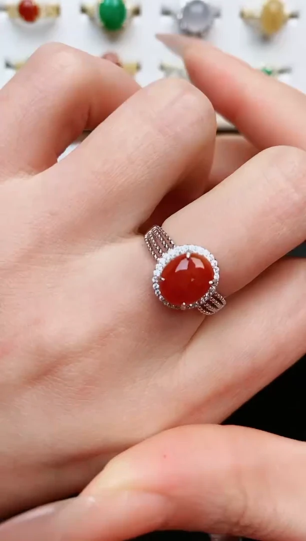 【闪购商品】翡翠戒指银S925镶嵌....