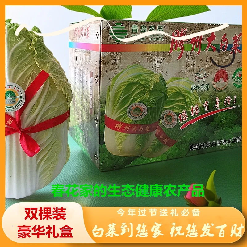 【二个规格】生态健康正宗胶州大白菜豪华礼盒基地直供老品种