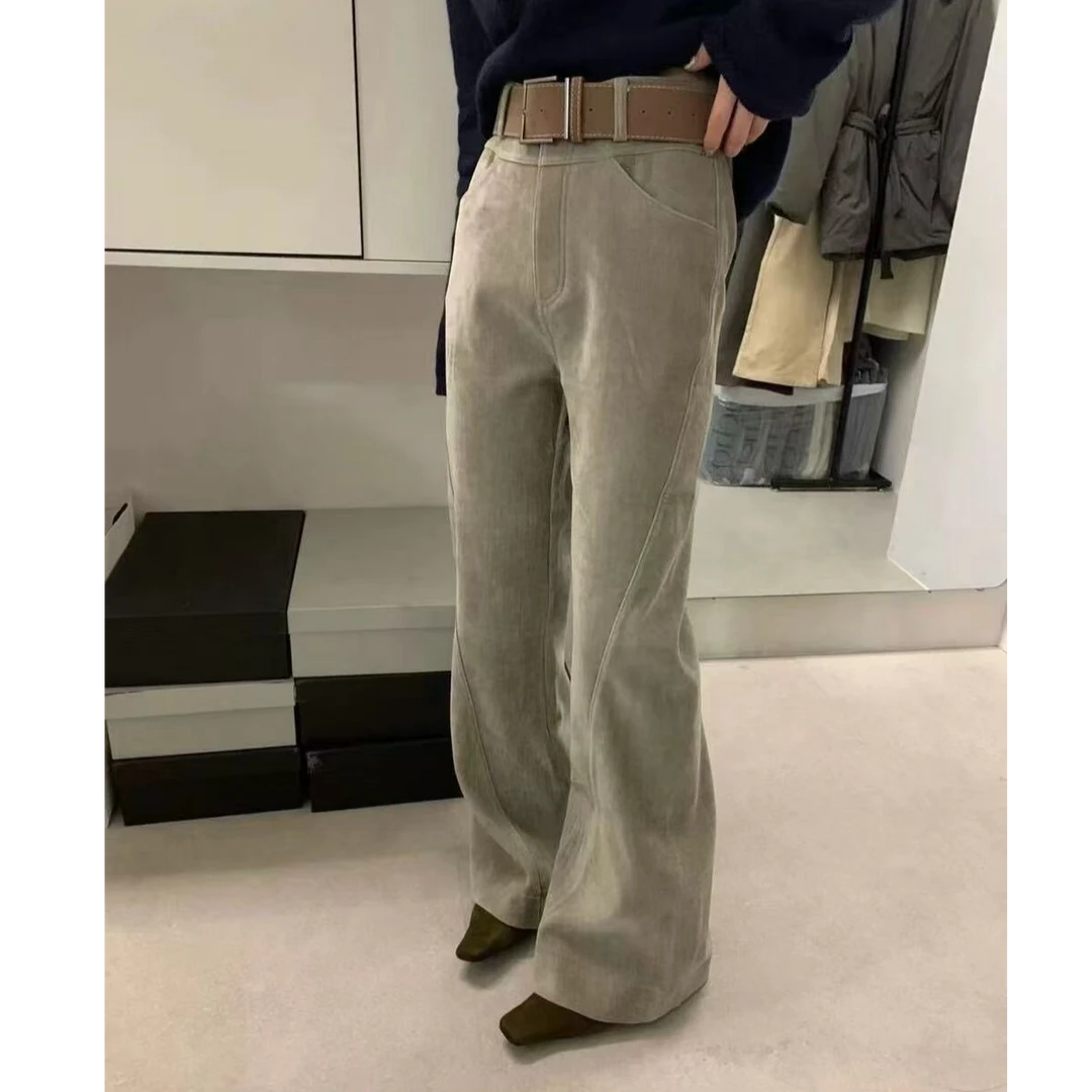 LELE-【超模裤】百搭长腿博主同款私服微喇显瘦