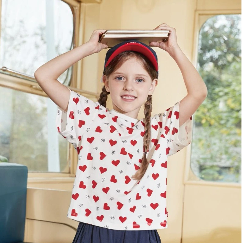 Levi's李维斯儿童夏季短袖舒适休闲时尚爱心百搭短袖T恤LV2522011