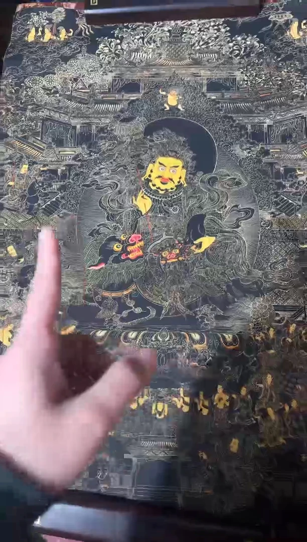 卷轴画龙妹的唐卡tk16