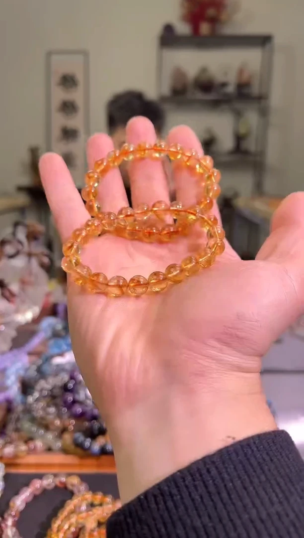 【闪购商品】黄晶手串未镶嵌9mm+黄塔晶手串（多样性发其一）