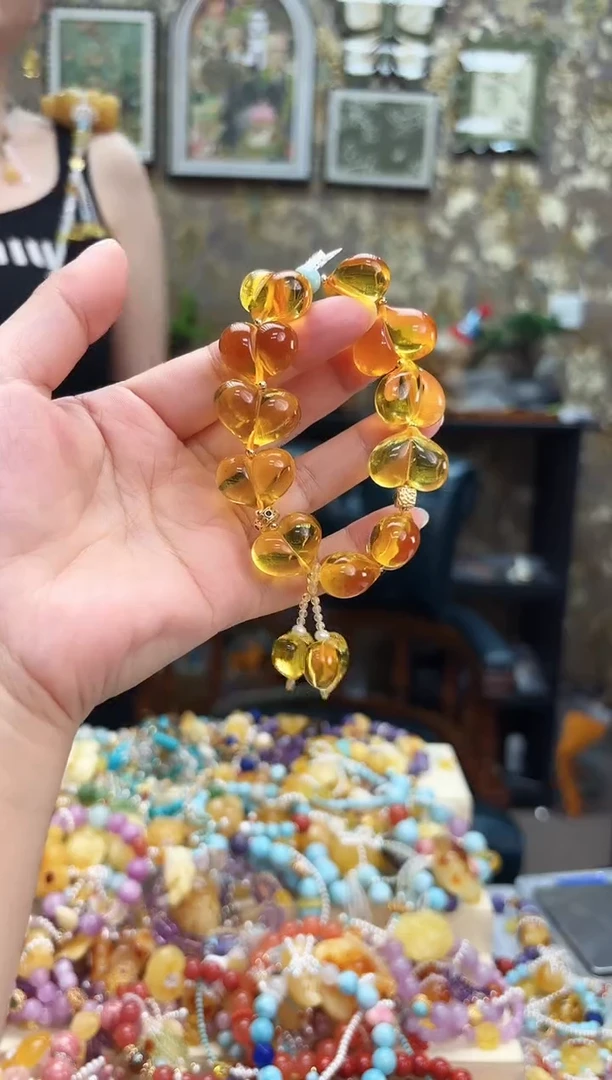 未镶嵌琥珀手串  【  手串  】多样性发一