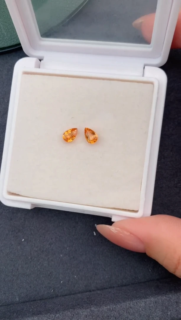 未镶嵌珠宝半成品石榴石（芬达石）1.3ct芬达 定制 FG