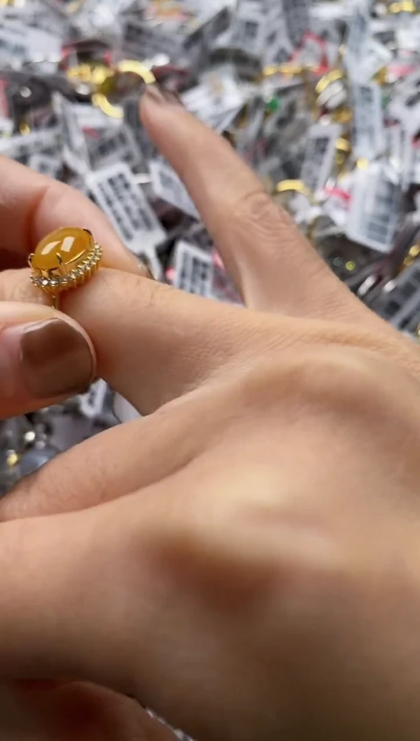 翡翠戒指银S925镶嵌555---8