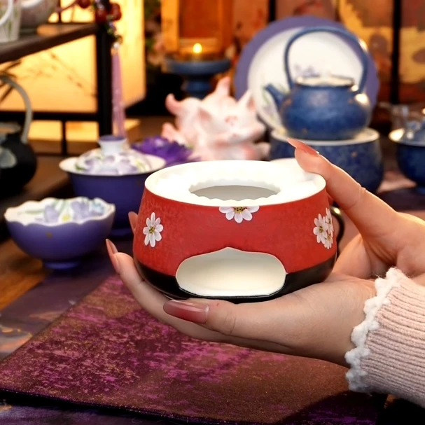 【红色小雏菊温茶器】
